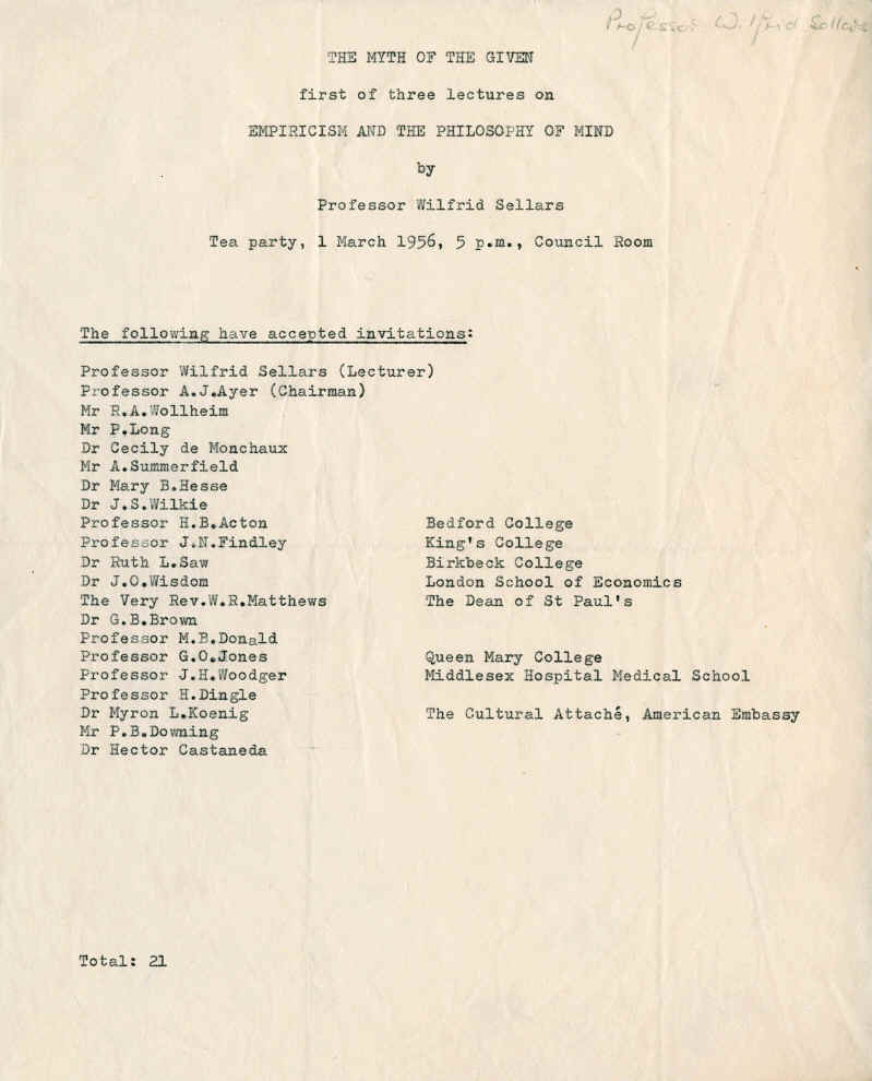 EPM Tea Party Guest List